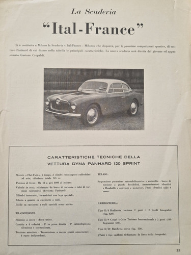 Scuderia ital france panhard - ital-france,